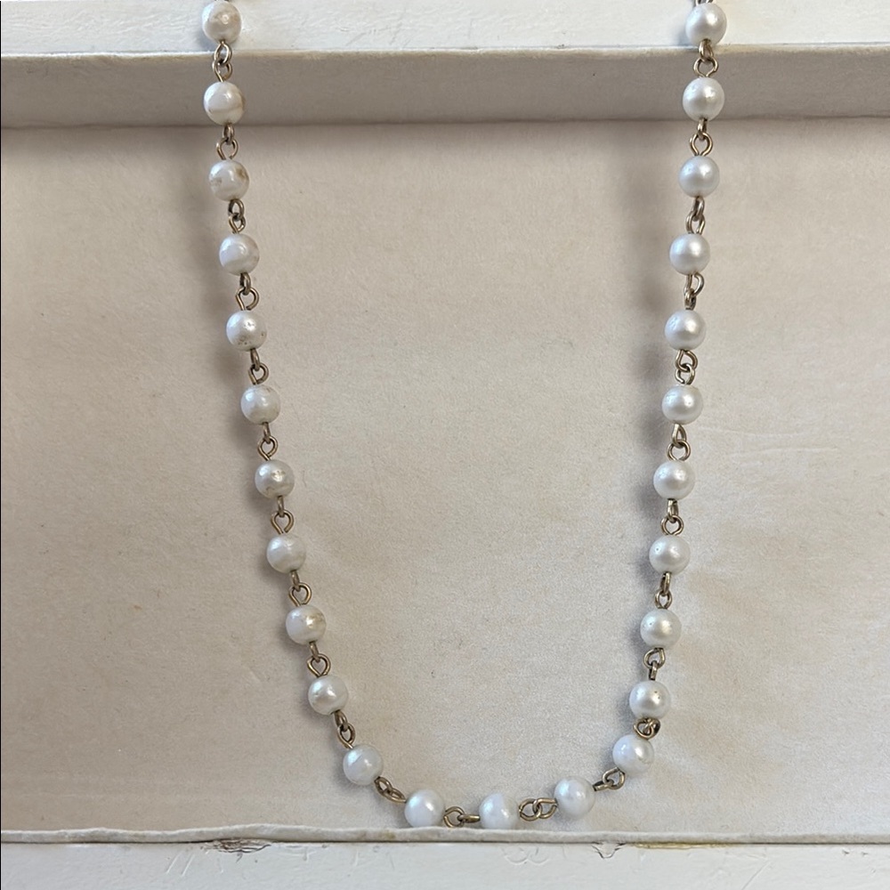Elegant White Pearl Necklace